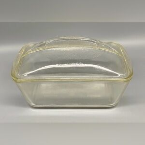 Vintage Westinghouse Clear Glass Refrigerator Dish w/Lid